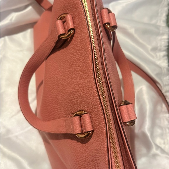 Gucci Blush Leather Satchel with Gold Accents - Picture 14 of 15